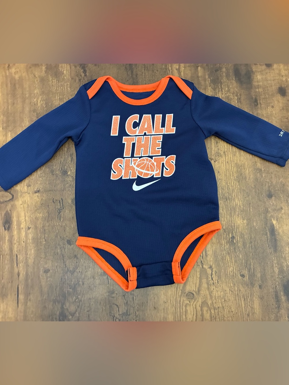 Nike Baby 'I Call The Shots' Basketball Long-Sleeve Onesie